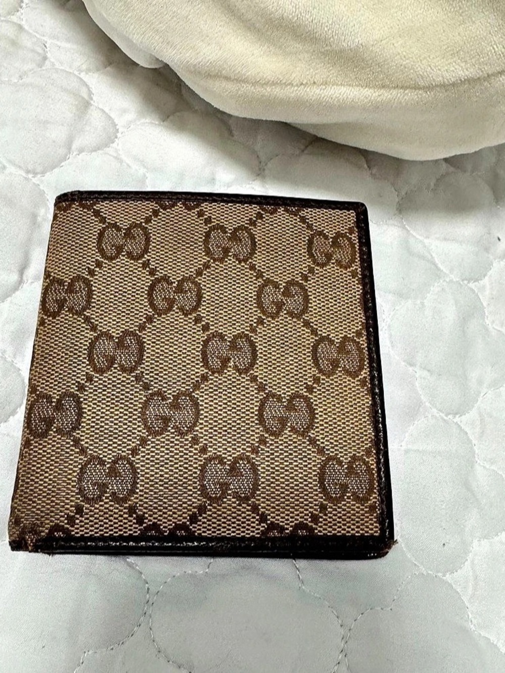 Gucci Brown GG Monogram Bifold Wallet